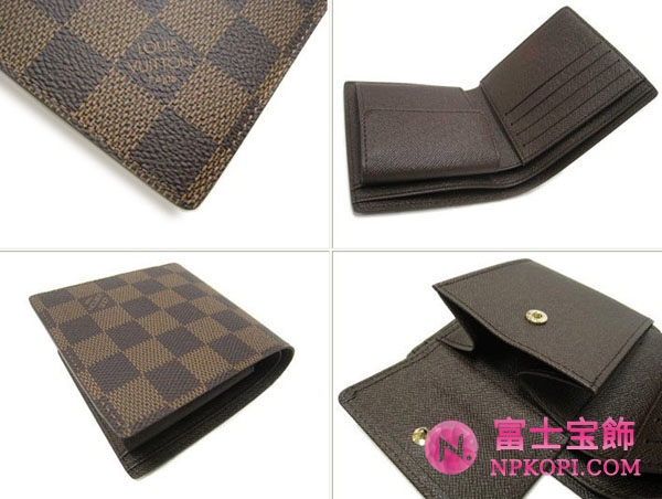(LOUIS VUITTON)ルイヴィトン ブランドコピー ダミエ財布メンズ二折り小銭付きポルトフォイユマルコ N61675